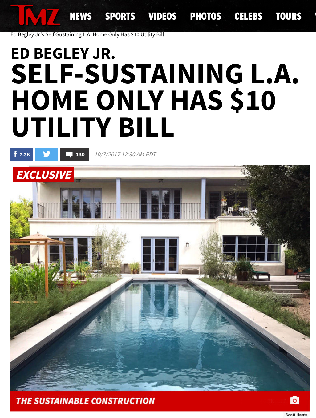 TMZ Green Home Scott Harris Ed Begley Building Construction Group Cover